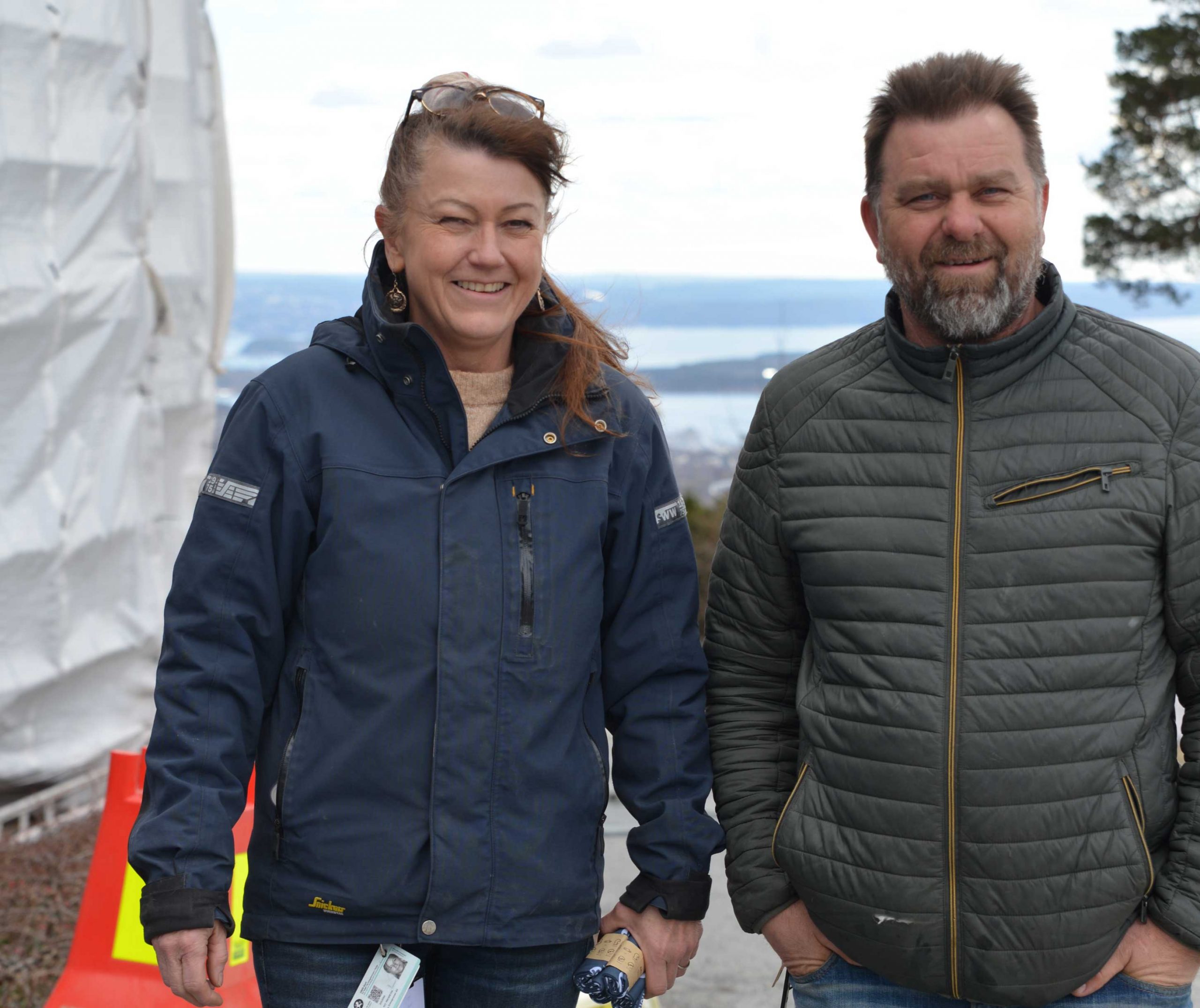 Marianne Johansen og Bjørn Bauge byggeplassledere i LS Entreprenør 